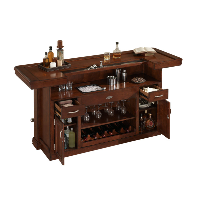 American Heritage Arabella Home Bar with Wine Storage Racks Wayfair